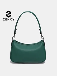 Zency Women's Genuine Leather Shoulder Bag Elegant French Style Small Handbag Female Underarm Bags Luxury Lady Crossbody Purses