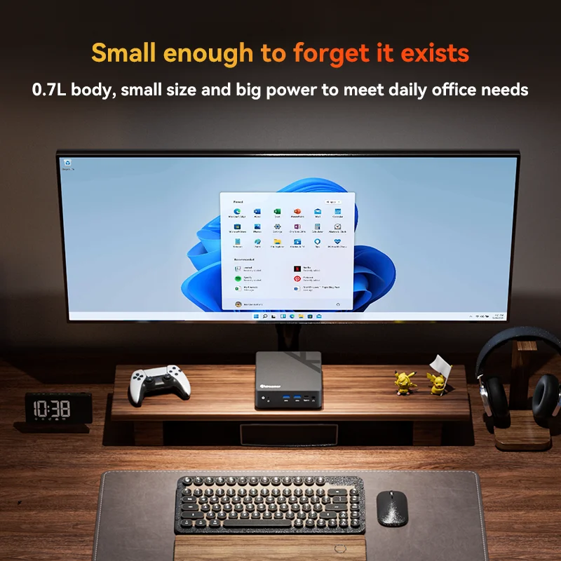 Adreamer Mini PC CPU AMD R7 7840HS 16G 1T DDR5 5600MHZ M.2 NVMe PCIE 4.0 Wifi6E Bluetooth 5.2 Windows 11 For Office Business