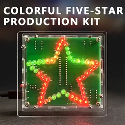 51 Single Chip Computer Colorful Dazzling Five-Pointed Star LED Water Lamp Electronic Production DIY Kit Circuit Board