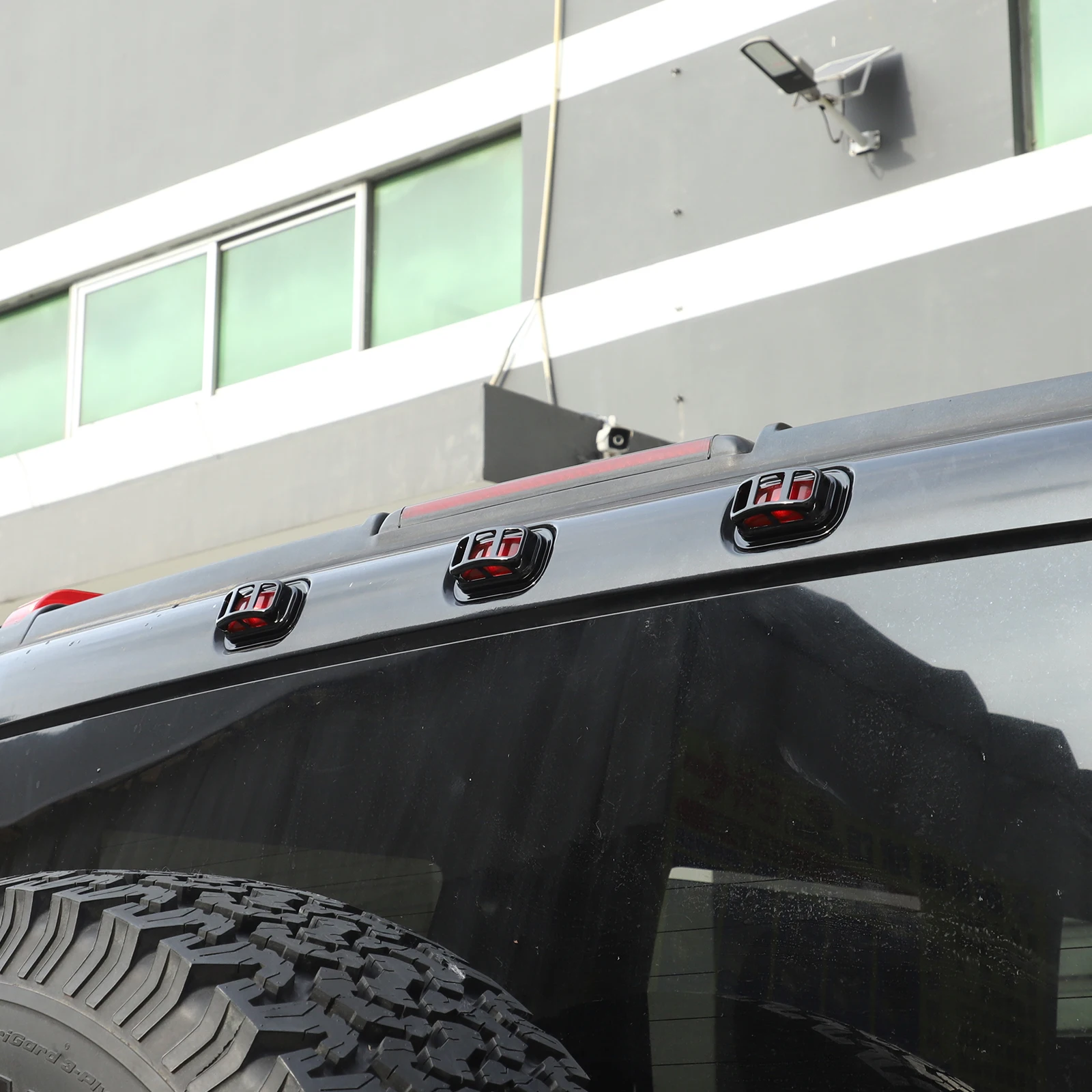 

For Hummer H2 2003-2009 ABS Black Car Front Rear Roof Light Protective Cover Decorative Car Accessories