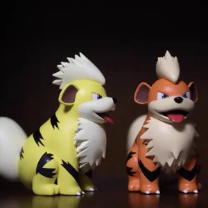 Arcanine dan Growlithe Anime Figurine Model Kawaii Dekorasi Boneka Mainan Anak Patung Koleksi Ornamen Anak Laki-laki Hadiah 12 pertumbuhan penjualan terbaik - №