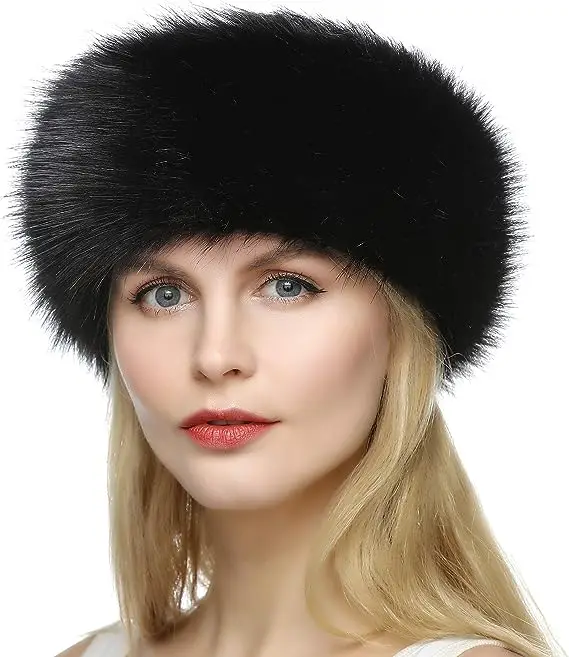Winter Girl Thick Furry Hairband Women Girl elastic adjustable faux fur Headband