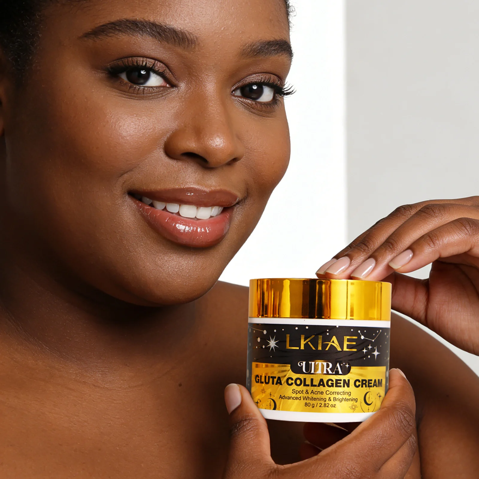 

Крем для лица LKIAE Ultra Brightening с глутатионом и коллагеном, удаляет пятна, акне, меланин, увлажняет и питает кожу, 80 мл