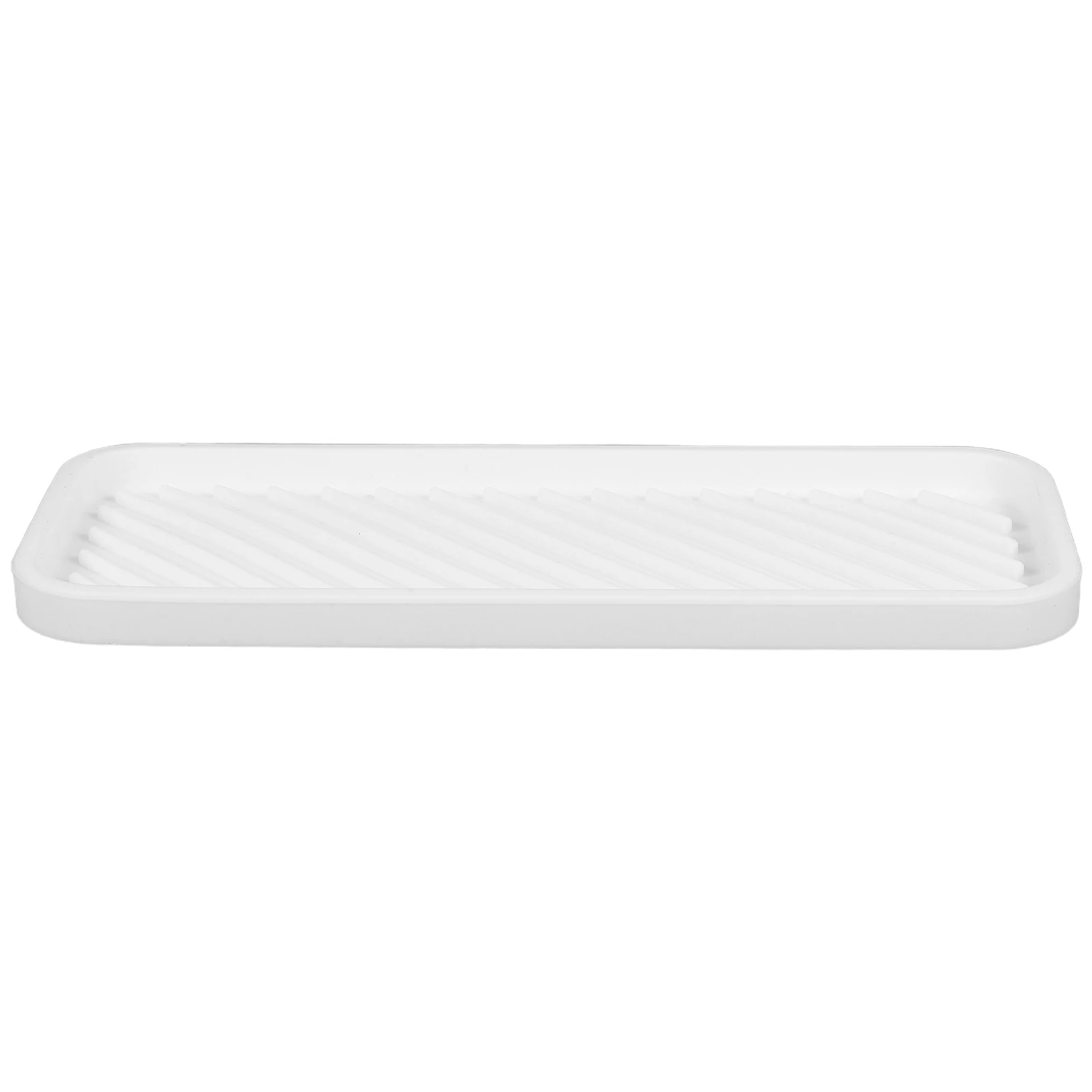 

Silicone Drain Tray Bathroom Counter Travel Soap Holder Small Dish Storage Silica Gel Multifunctional Durable Waterproof