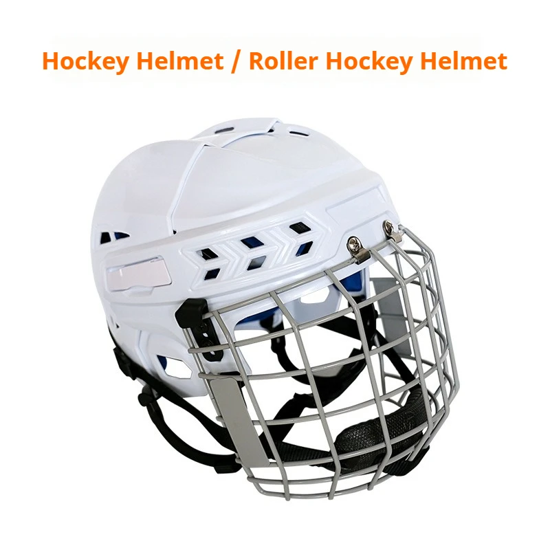 

ICE HOCKEY HELMET - Certified for Roller & Street Hockey, Lacrosse,Adjustable Full Protection Headgear with Ear Protection