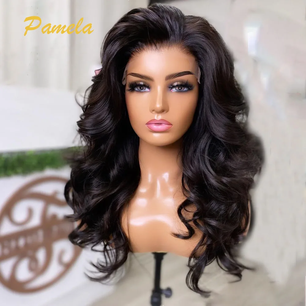 Glueless Wig Preplucked Human Hair Ready To Wear Body Wave 250% Density 13x6 HD Transparent Lace Frontal Wigs For Women