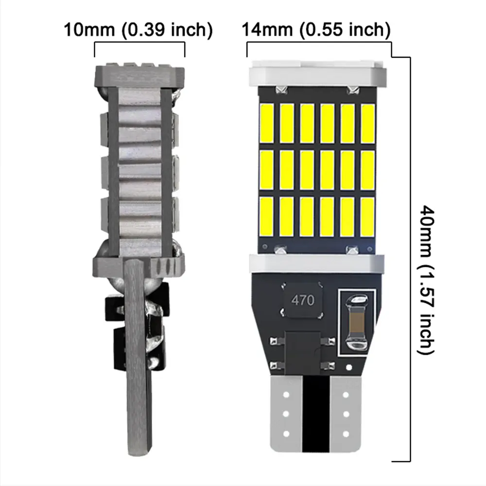 2 Stück LED-Rückfahrleuchten für VW Golf 7 Passat Tiguan Beetle Scirocco Sharan Touareg Touran UP T15 W16W Canbus – Detail 8