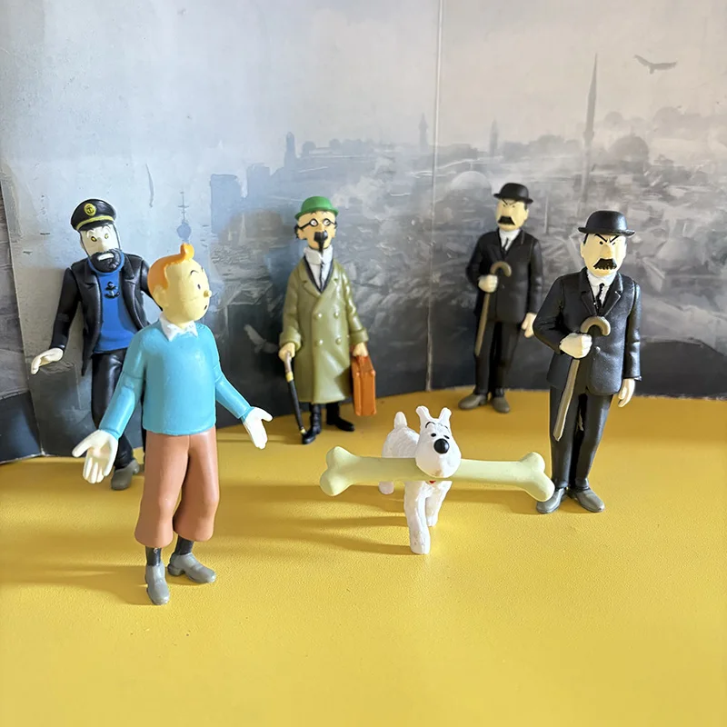 タンタンの冒険 アクションフィギュア 6個セット 8cm PVC
