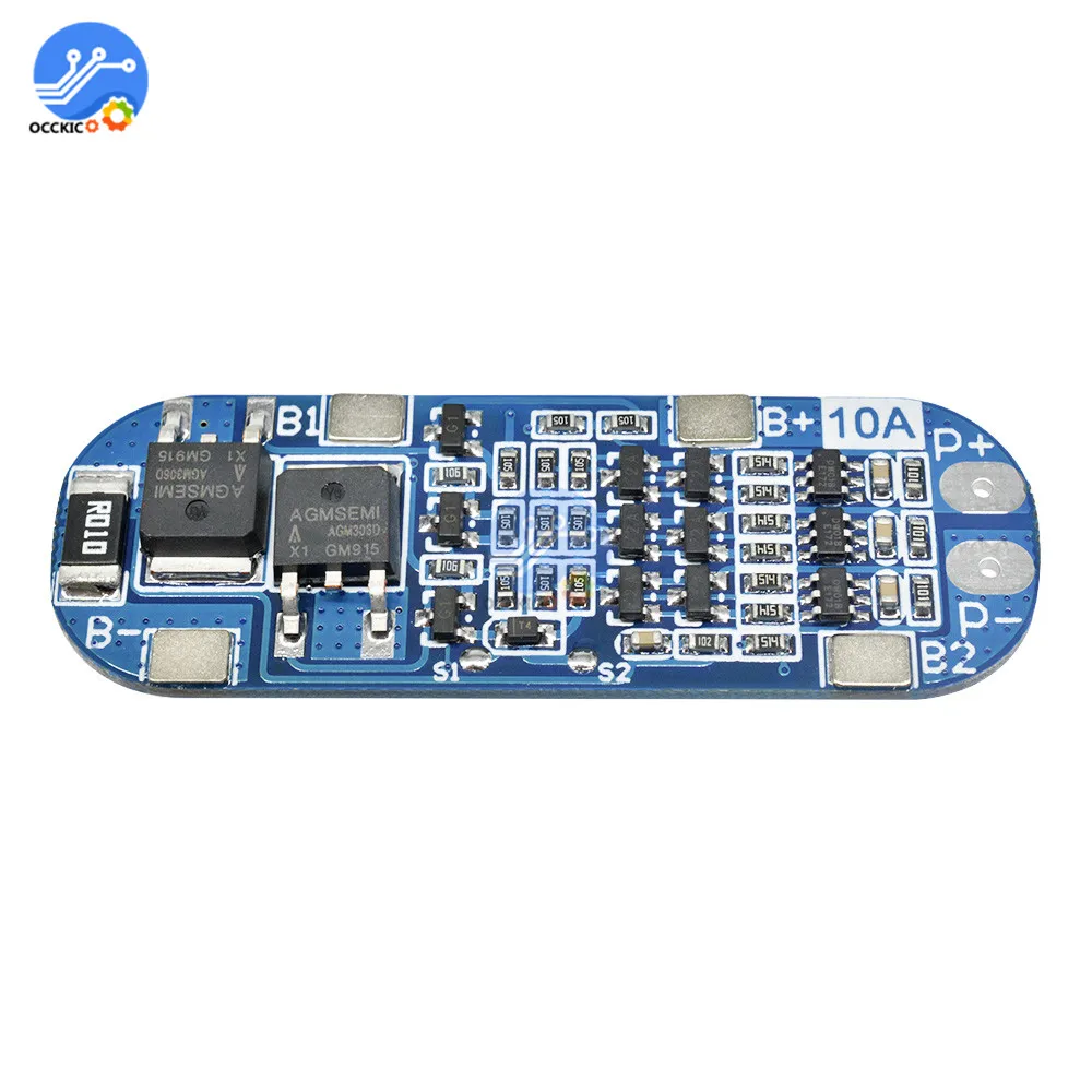 10 teile/los BMS 3S 10A 12,6 V Li-Ion Lithium 18650 Batterie Ladung Schutz Bord Batterie Balancer BMS PCB Equalizer modul