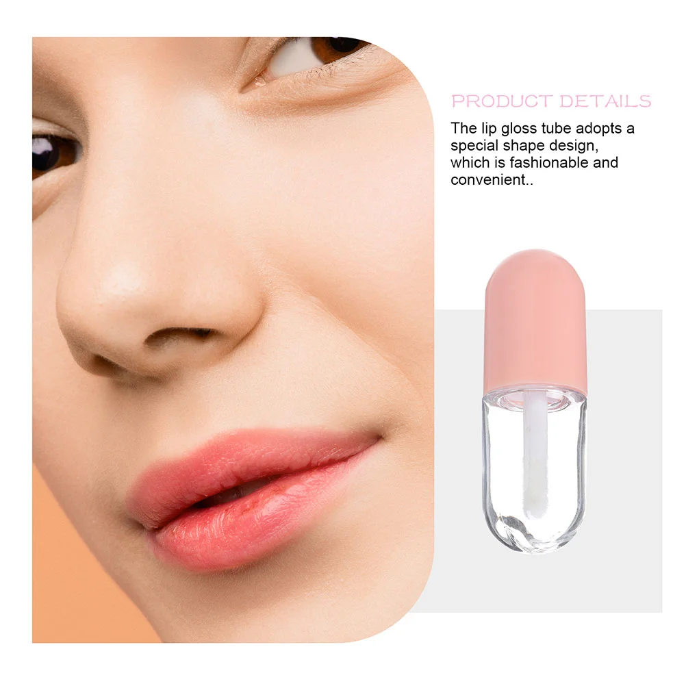 Tube de Baume en Vrac Clair Jules Gloss, 8 Pièces, Récipient d'Huile Rose, Voyage