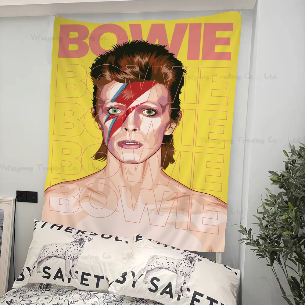 British Rock Singer D-David_B-Bowie Colorful Tapestry Wall Hanging Cheap Hippie Wall Tapestries Mandala Wall Hanging Sheets