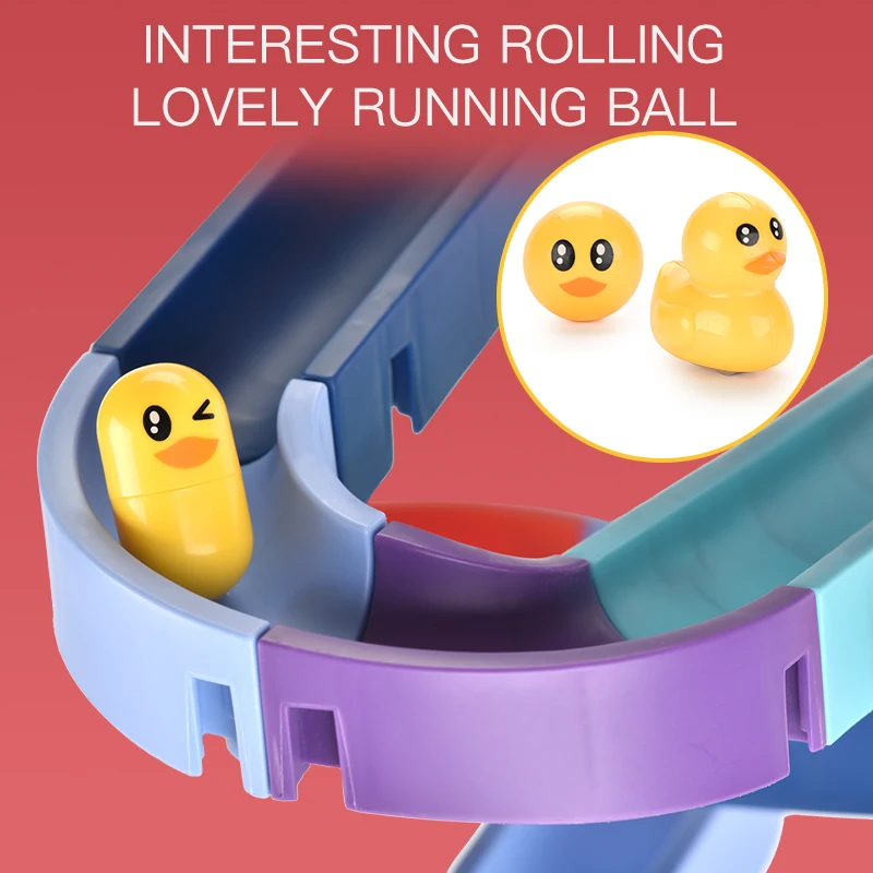 Klocki do budowania torów, klocki z kulką płynącą po wodzie, zabawki wodne, zestaw torów do kąpieli dla dzieci, tor do zabawy w wodzie dla niemowląt