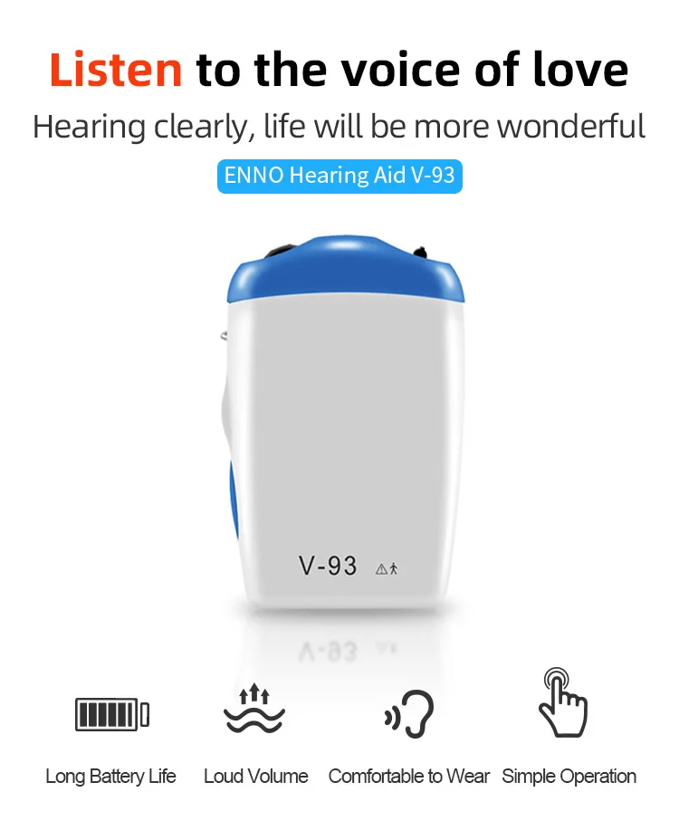 Rechargeable Pocket Hearing Amplifier Sound Amplifier For Seniors