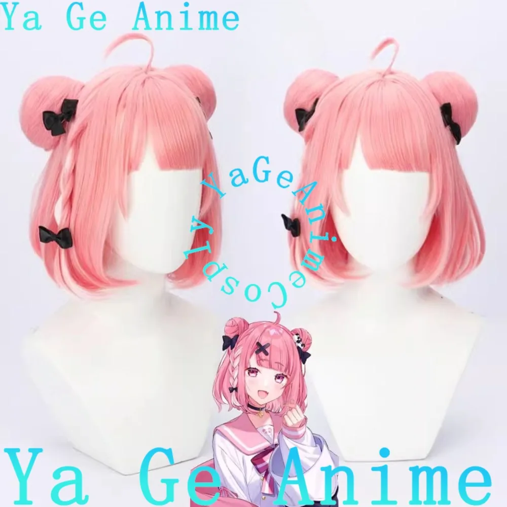Peruca Cosplay de Anime VTuber Ya Ge Sasaki Saku Estilo Panda Man para Jogos de Anime, Halloween, Carnaval, Festa, Cabelo Sintético Resistente ao Calor