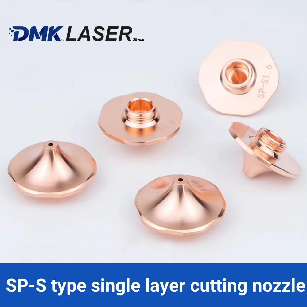 DMK SP-S type single layer cutting nozzles D28M11H15 high speed copper nozzles for For HSG HANS Precitec BOCl WSX cutter head