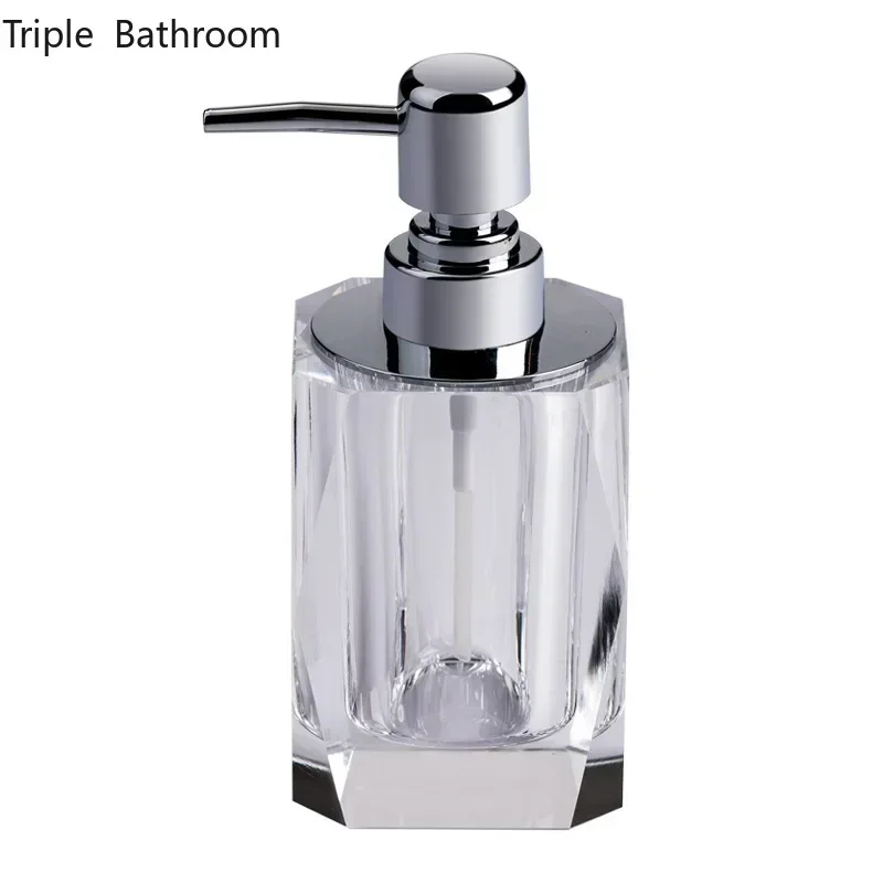 Creative crystal glass hand sanitizer bottle Press soap dispenser Household lotion bottle Split bottle Bathroom accessories