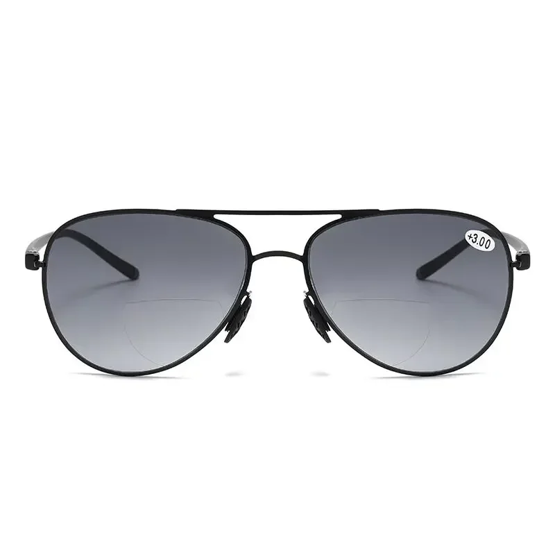 Bifokale Lesebrille Männer Mode Doppel Brücke Sonnenbrille Männlich Aussehen Weit und Nah Anti Glare Hyperopie Brillen +1,0 Bis +4,0 – Detail 11