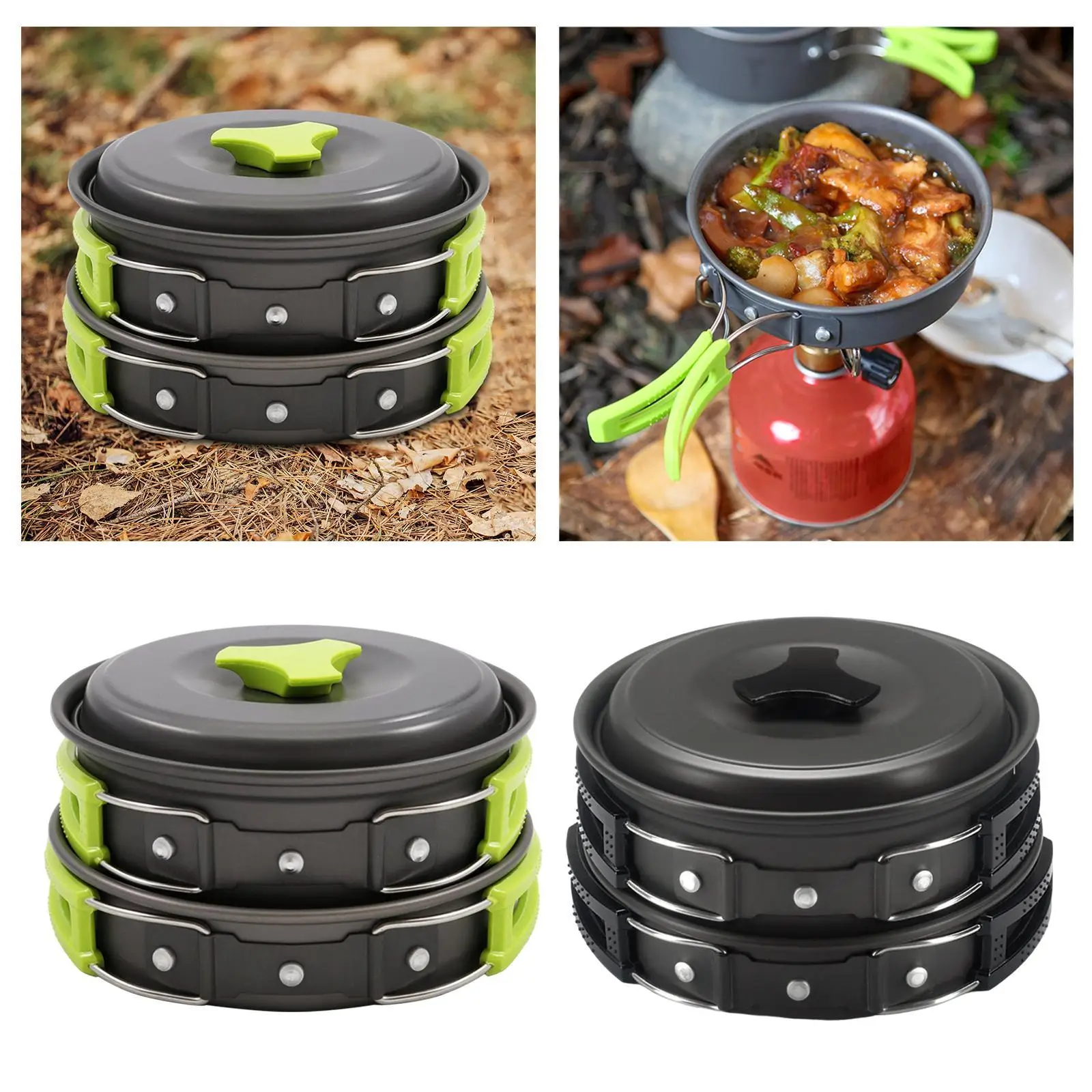 Batterie de cuisine de camping, ensemble de cuisine pour queSurvival, sac à dos