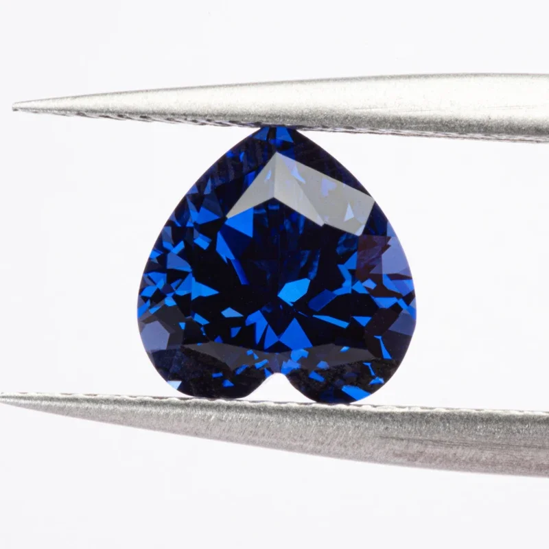 Lab Grown Sapphire Royal Blue Color Heart Shape VVS1 Stone For Charm Diy Jewelry Making Pendant Ring Selectable AGL Certificate