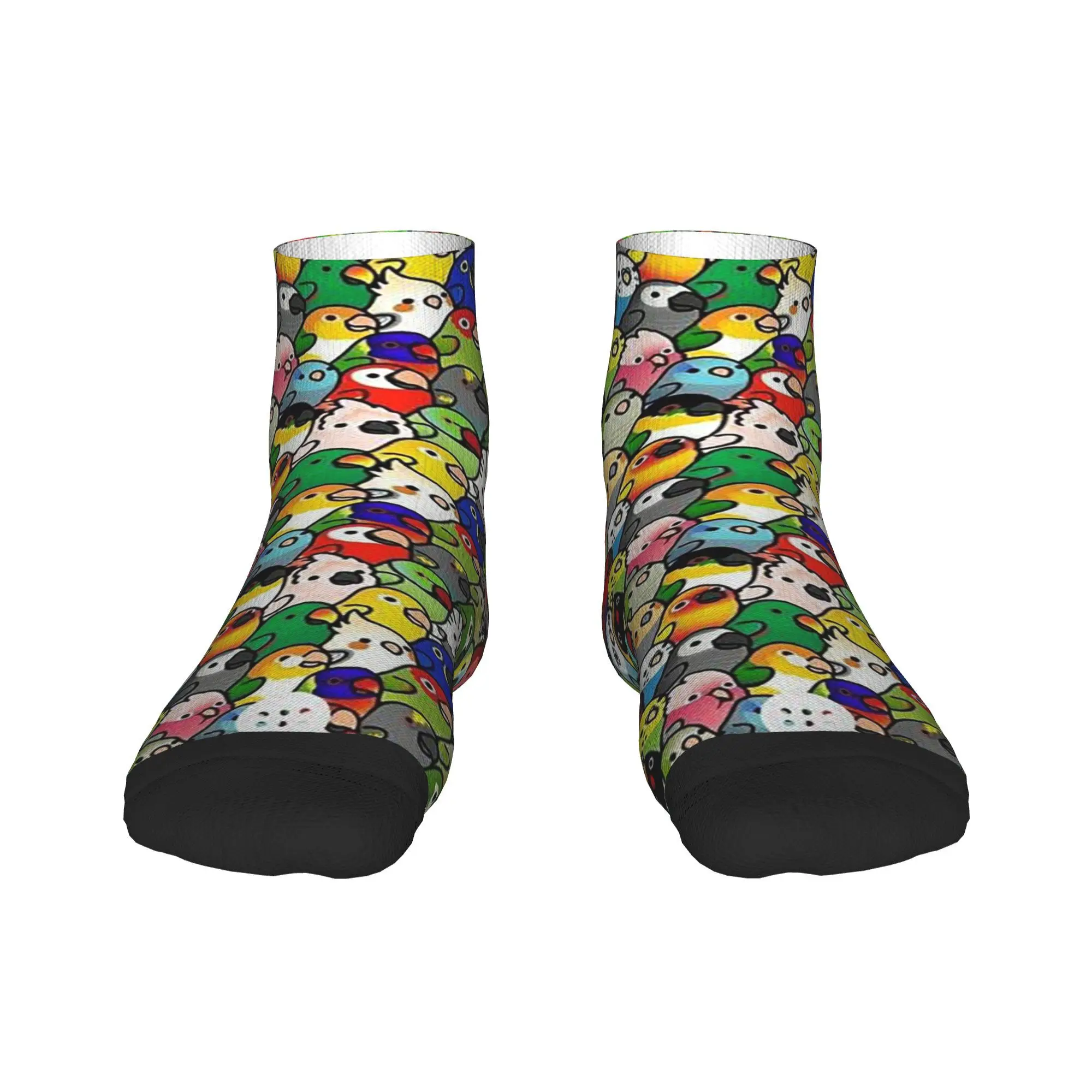 

Носки с птицами Cockatiel Budgie Parrot, впитывающие пот чулки в стиле Харадзюку, всесезонные носки, аксессуары для унисекс, подарок на день рождения