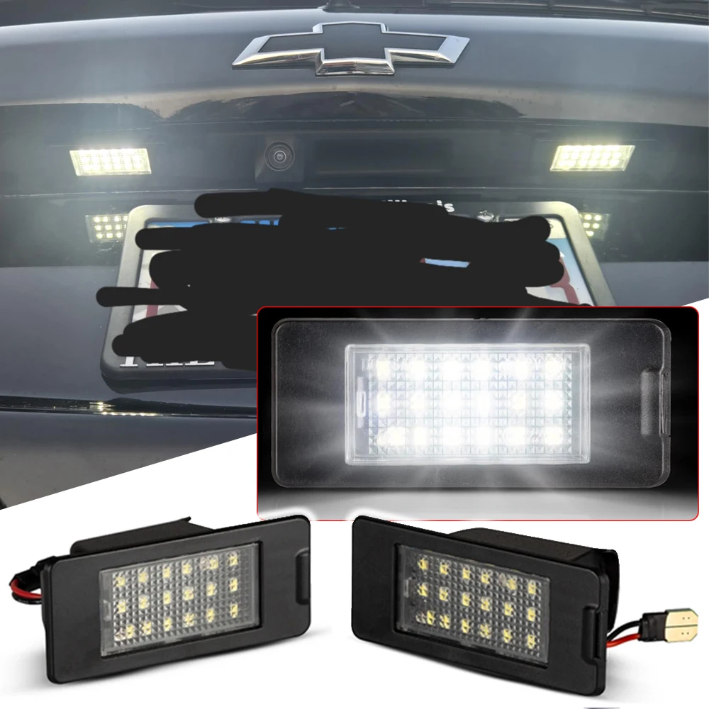 6000K For Cadillac Escalade ESV Chevrolet Malibu Equinox Suburban Tahoe GMC Yukon XL LED License Number Plate Tag Light White