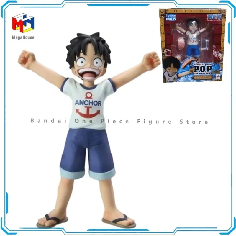 In Stock Original Mega House One Piece Childhood Series First Luffy Action Figure Animation Toy Gift Model Collector Anime Hobby