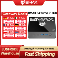 BMAX B4 Turbo Mini PC Windows 11 PC Intel N150 16GB 512GB SSD 2*HDMI 1*Type-C Supports 4K@60Hz 1000MHz Intel Graphics USB