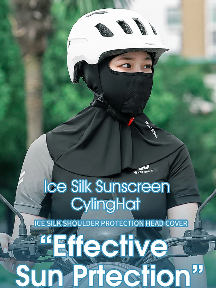AliExpress West Biking WEST BIKING Ice Silk Cycling Face Mask UV Sun Protection Breathable Sweat Wicking Helmet Liner Unisex for Bike Motorcycle E-Bike