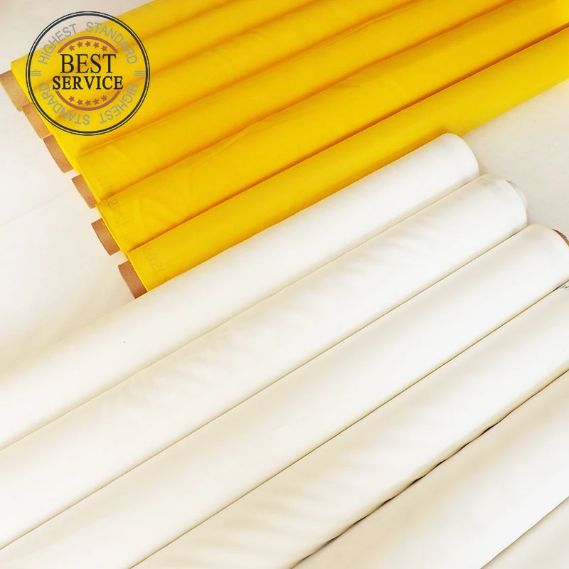 

Silk Screen Tools of 77T-48um-220cm-50M Fabric Mesh With White Yellow Color