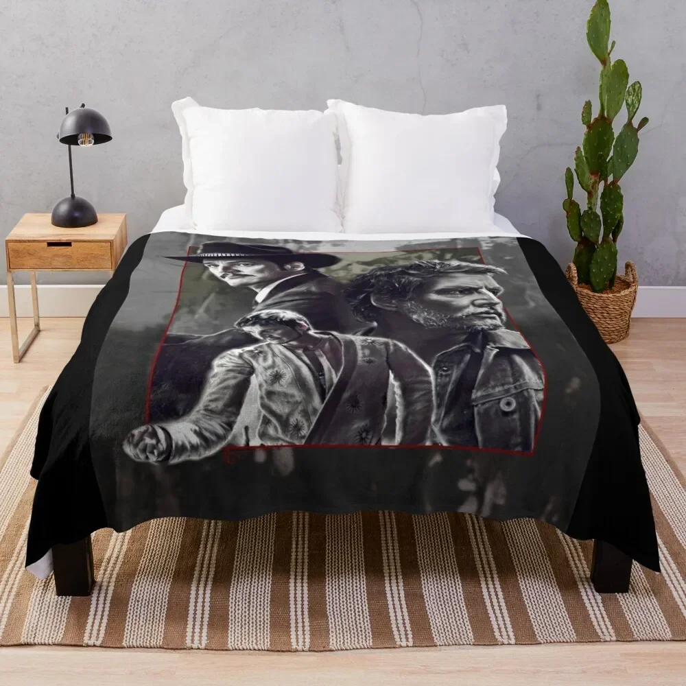 

Papi Pedro triple portrait Throw Blanket Bed covers Bed linens Decorative Throw Blankets