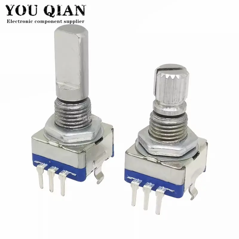 5PCS Plum handle 15mm 20mm rotary encoder coding switch / EC11 / digital potentiometer with switch 5 Pin