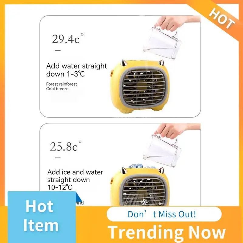 

ABNL Desktop Small Fan Mute Office Desk Electric Fan Student Dormitory Summer Refrigeration Cooling Charging Air Coole