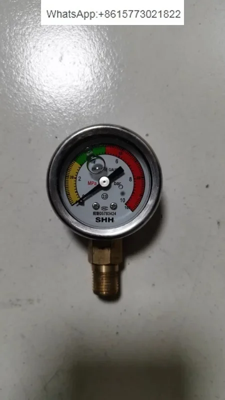 Internal and external thread pressure gauge Y40 stainless steel pressure gauge on Bailang lubrication pump