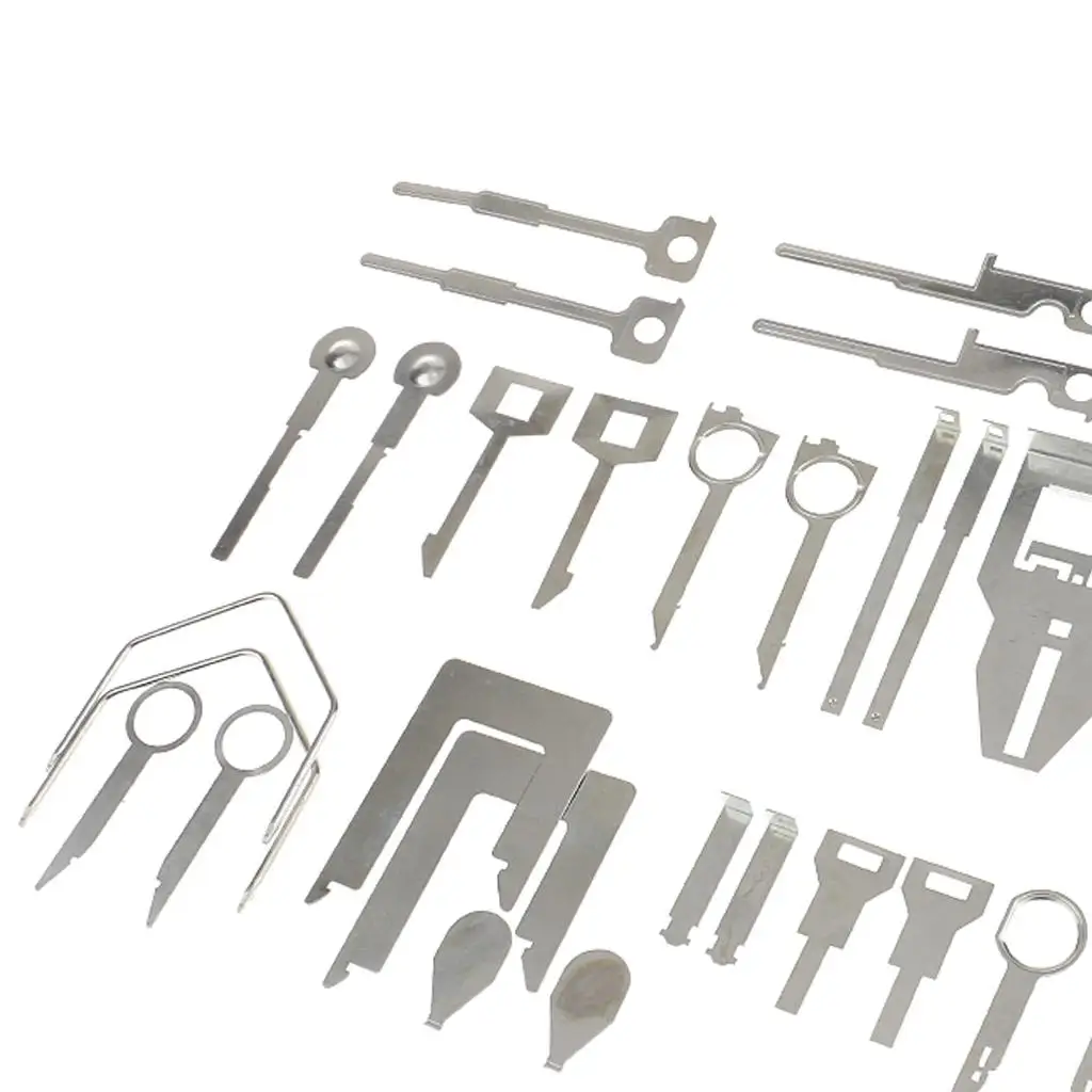 Kit de Instalación de Estéreo para Auto, Llaves Metálicas para Remover, Juego de Herramientas de Reparación de Audio Automotriz para Kenwood, Pioneer, JVC, Clarion