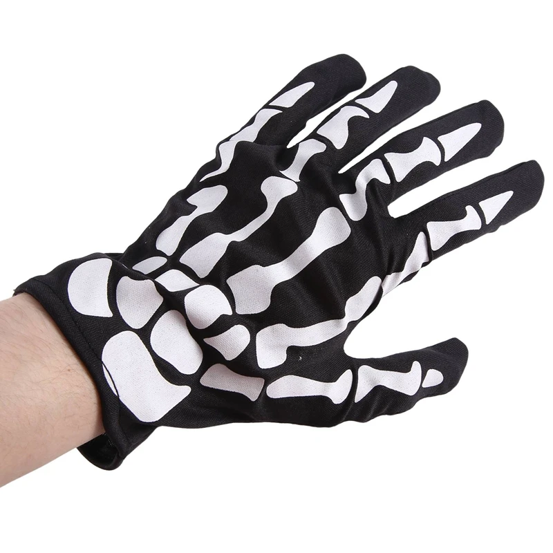 Halloween Mask Scary Skull Chin Mask Skeleton Ghost Gloves For Performances, Parties, Dress Up, Festivals (3 Pieces/Set)