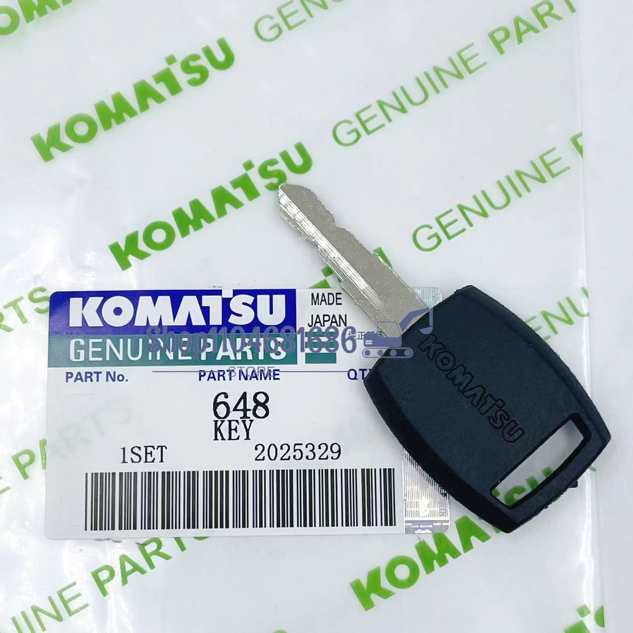 

648 Ignition Key with Chip for KOMATSU Excavator PC60 PC70 PC80 PC130 PC200 PC300 PC360 PC400 -5-6