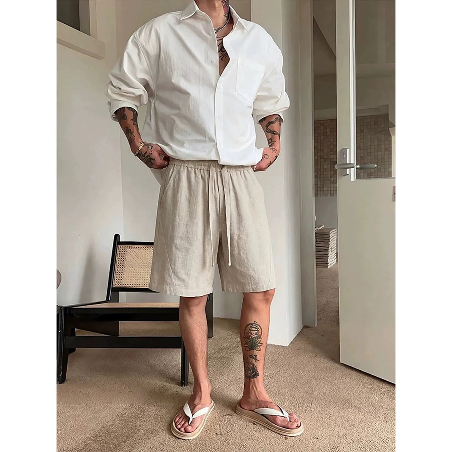 Men's Old Money Shorts Summer Casual 5 Inch Shorts Lightweight American Style Straight Leg Minimalist Shorts for Men