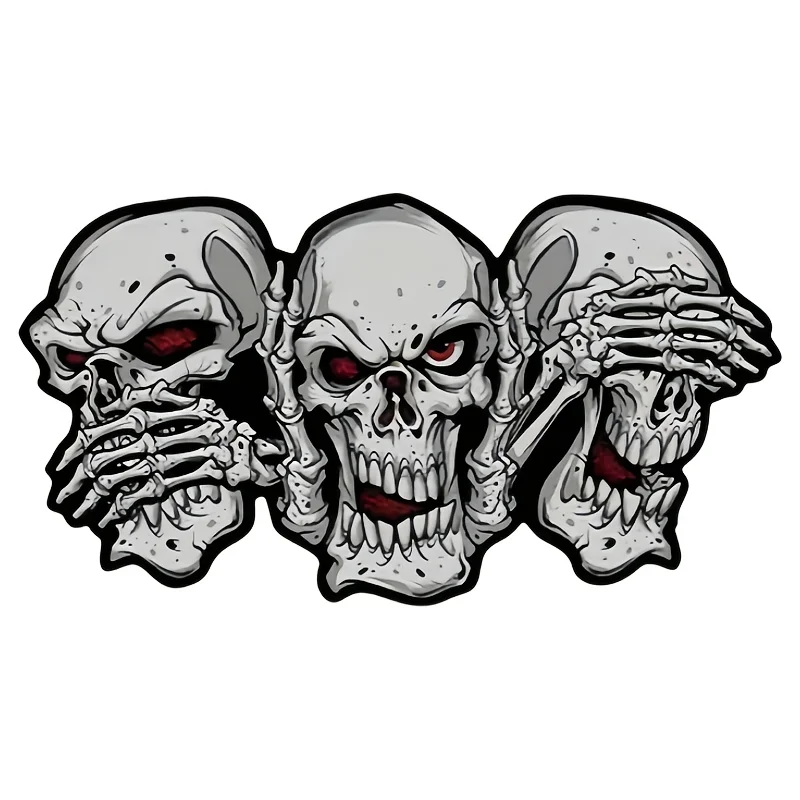 

"Do Not Say What Is Improper, Do Not Listen to What Is Improper, Do Not Look at What Is Improper" Skull Vinyl Sticker