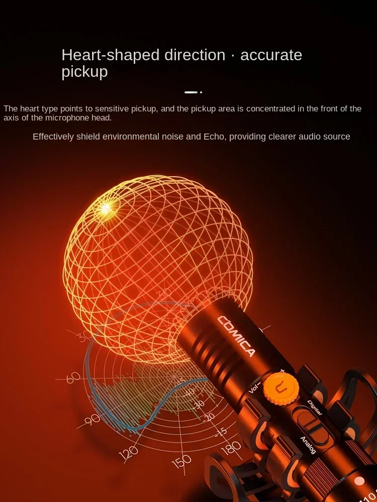 Hot SalesCOMICA VM10 PRO Directional Microphone Camera, Mobile Interview Gun Microphone, Noise Cancelling Microphone