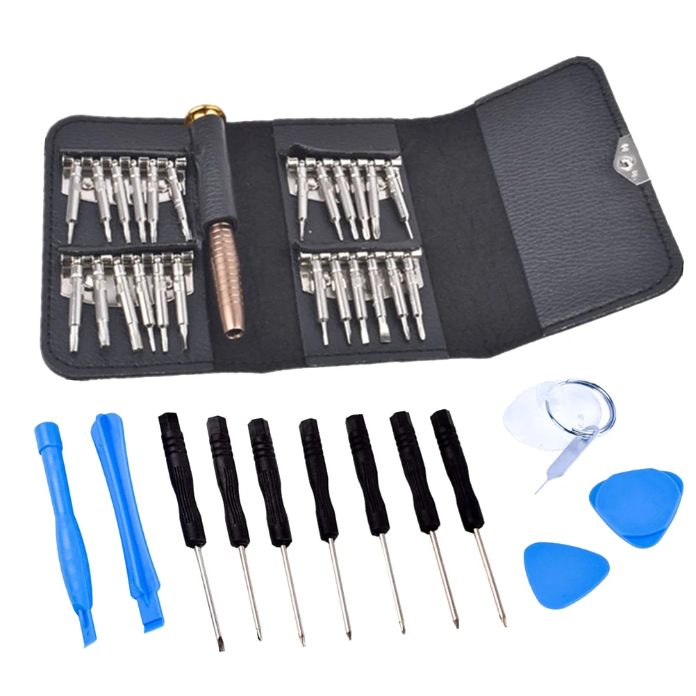 

37 pcs 1 Set Phone Tablet Repair Tool Kit Magnetic Screwdriver Bits Bag Durable Chromium Vanadium Disassembly