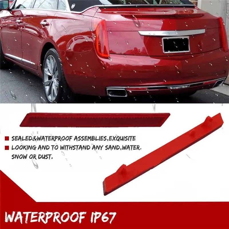 ABOK-Left Right Bumper Reflector Reflective Light Tail Fog Lamp Lens Assembly For Cadillac XTS 2013-2017 Replacement Parts