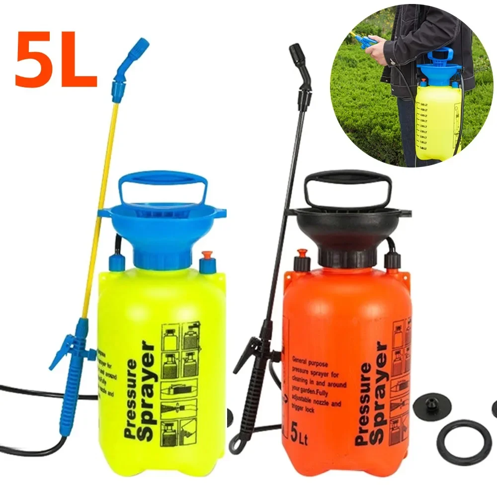 5L Garden Pressure Sprayer Hand Pump Sprayer 2 Spray Modes Water Spray Bottle Adjustable Strap for Agricultural Gardening