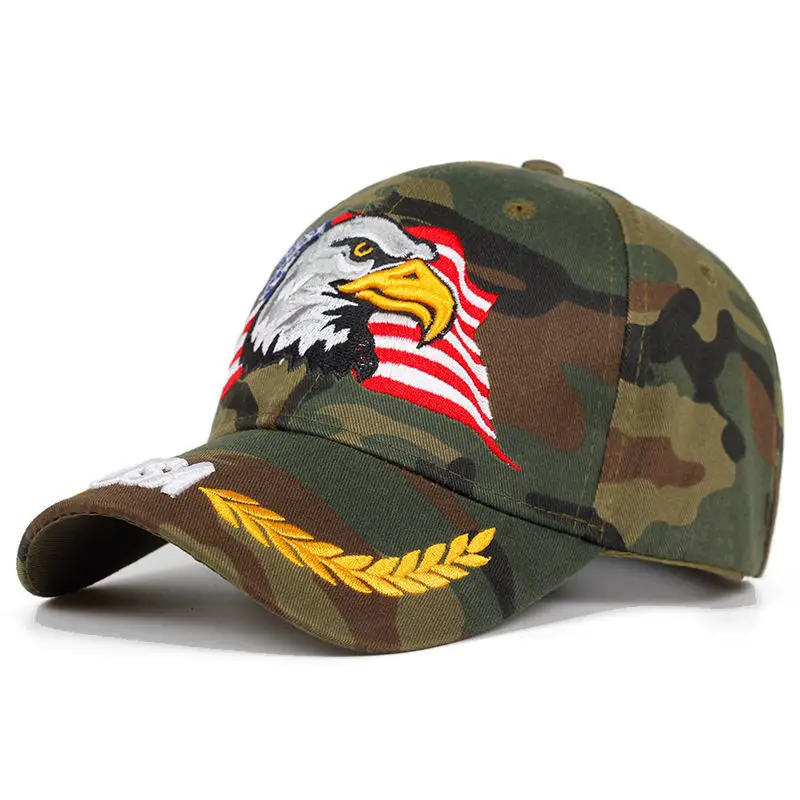 Baseball Cap Male American Flag Eagle Embroidered Baseball Cap Fashion Korean Duck Hat Female Outdoor Sun Protection Hat