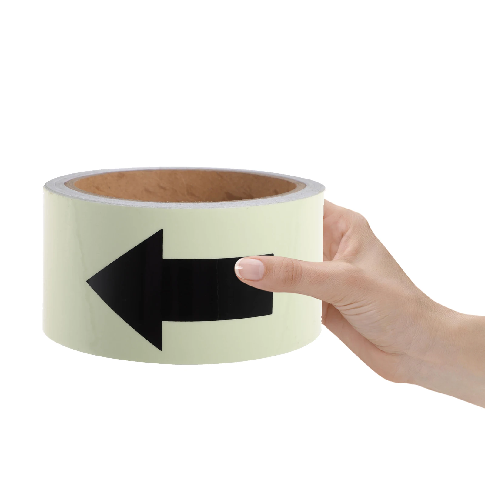 1 Rolle im Dunkeln leuchtendes Leuchtband, grün, schwarz, PVC-Treppenrichtungsanzeige für den Innen- und Außenbereich, leuchtend