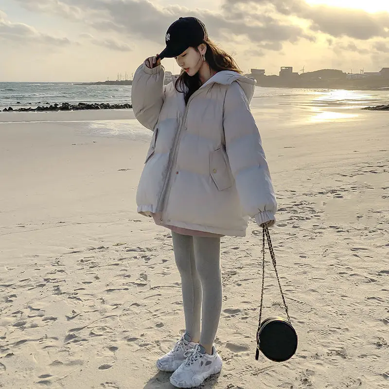 Oversize Winter Puffer Jackets for Women Female Korean Loose Long Sleeve Coats Woman Parkas Fashion Warm Coats and Jackets Women