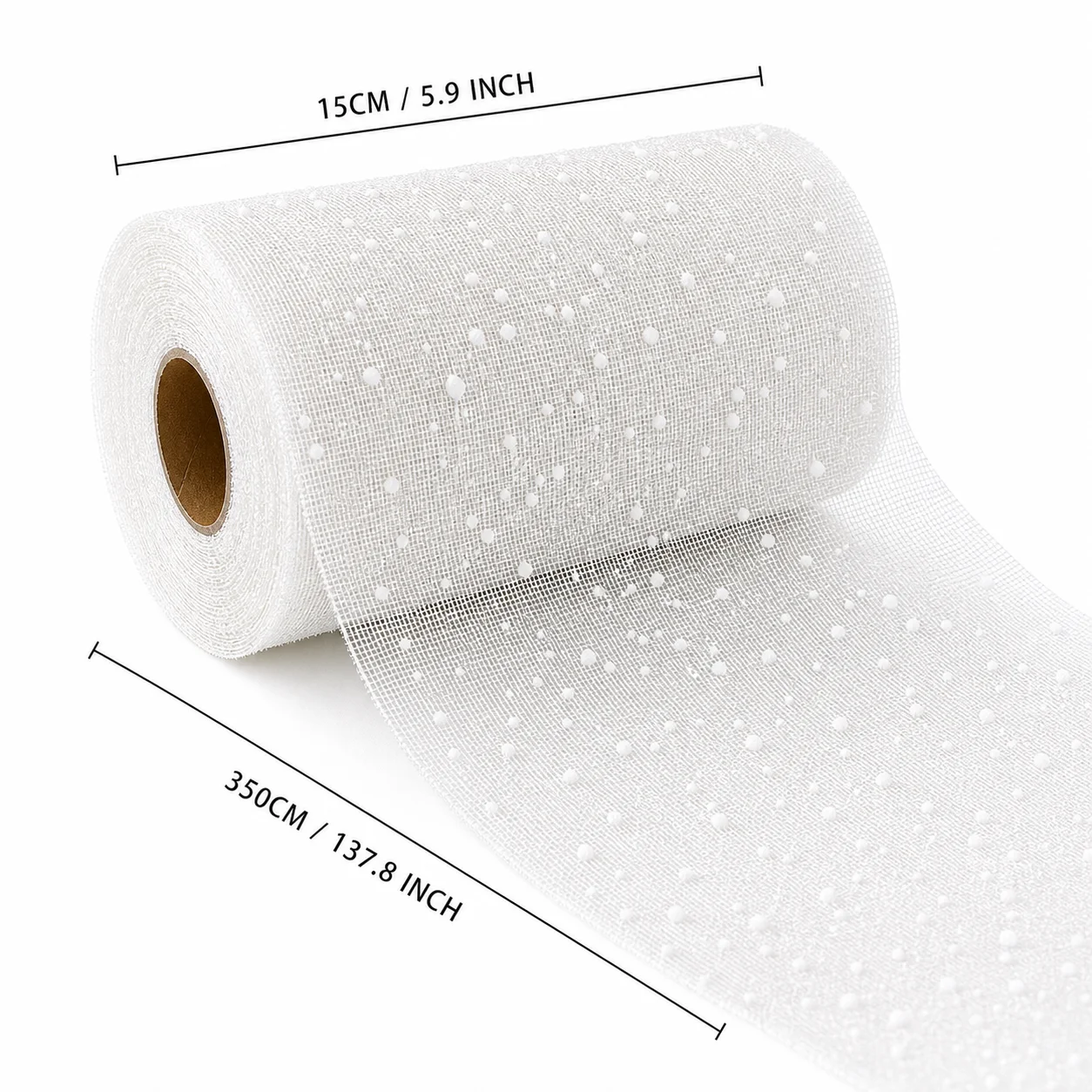 15cmスノーフレークドットメッシュチュールロール、フラワー - Wedding Supply Shops のレビューと価格