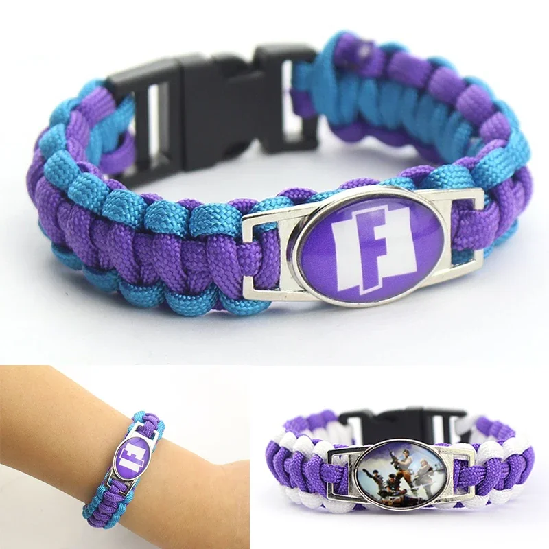 Fortnite Bracelet Game Woven Adjustable Elastic Wristband Fashion Men Women Jewelry Charms Vintage Decoration Bracelet Gifts