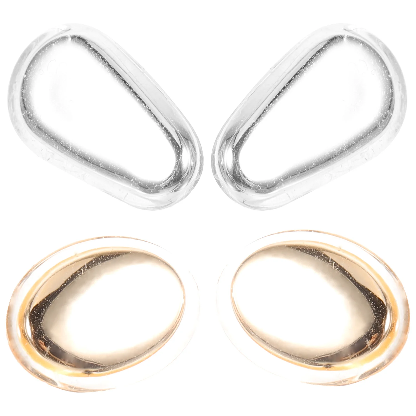 

2Pairs Metal Silicone Nose Pads Comfortable Glasses Nose Grips Nonslip Replacement Eyeglass Pads Glasses Accessories