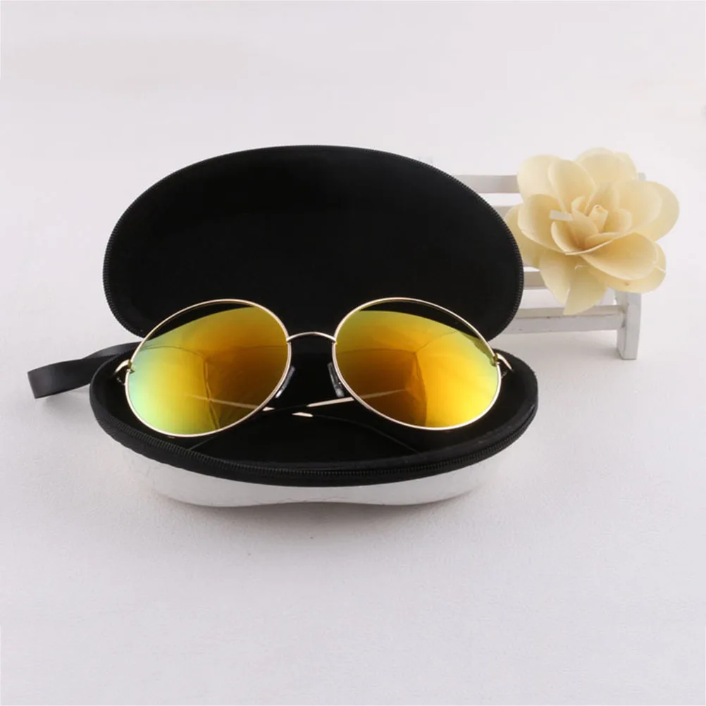 

3pcs Anti-Collision Durable Eyeglasses Case Protective Sunglasses Box Zipper Design Scratch Resistant Lightweight Portable Gift