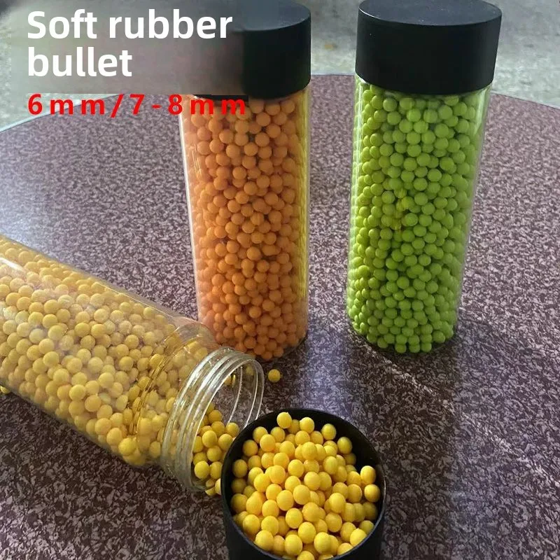 

2000pcs Boys Toy Soft Rubber Bulle 6mm 7-8mm Children's Toy Gun Soft Rubber Ball Soft Bullet for Gun Toys